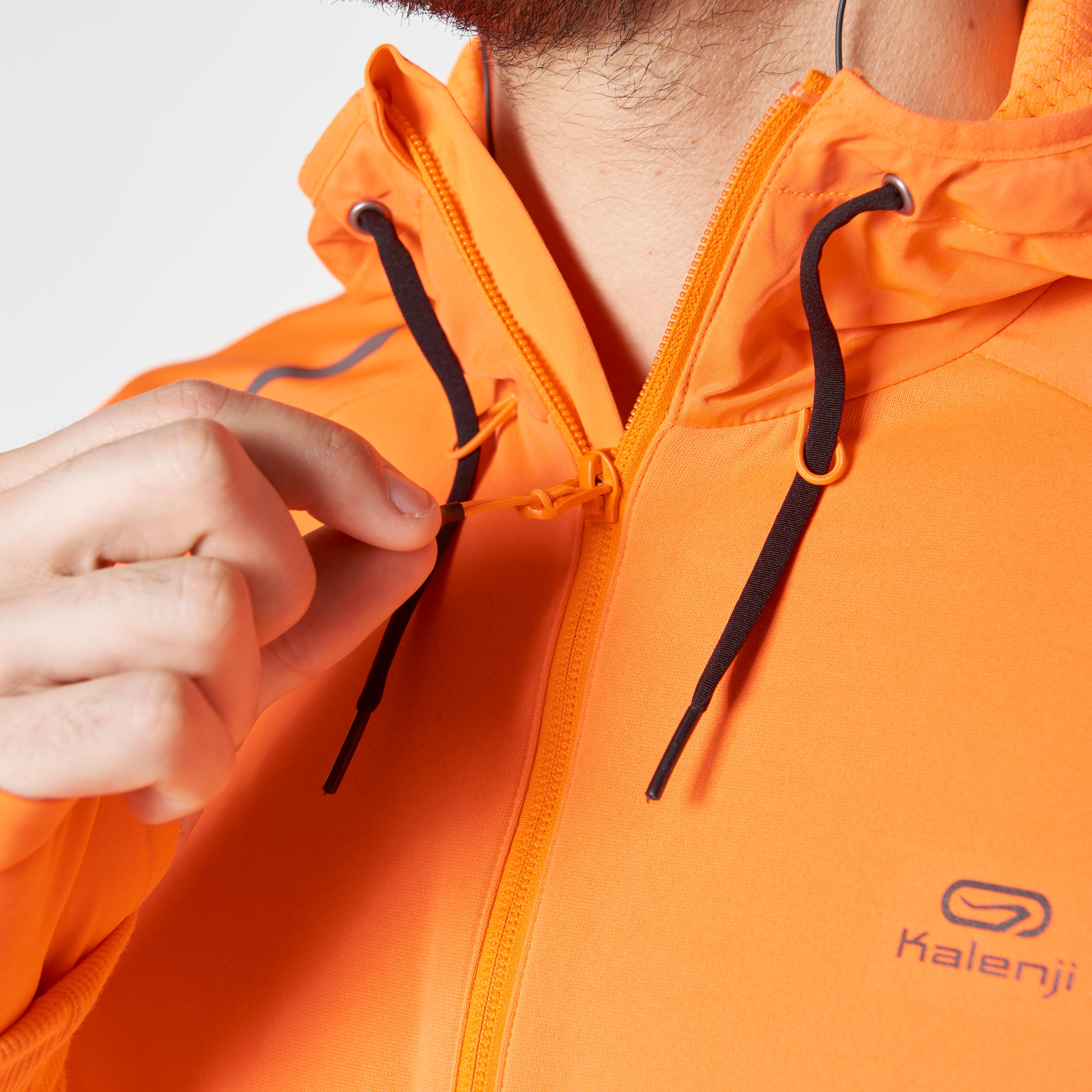 VESTE RUNNING HOMME RUN WARM ORANGE Decathlon