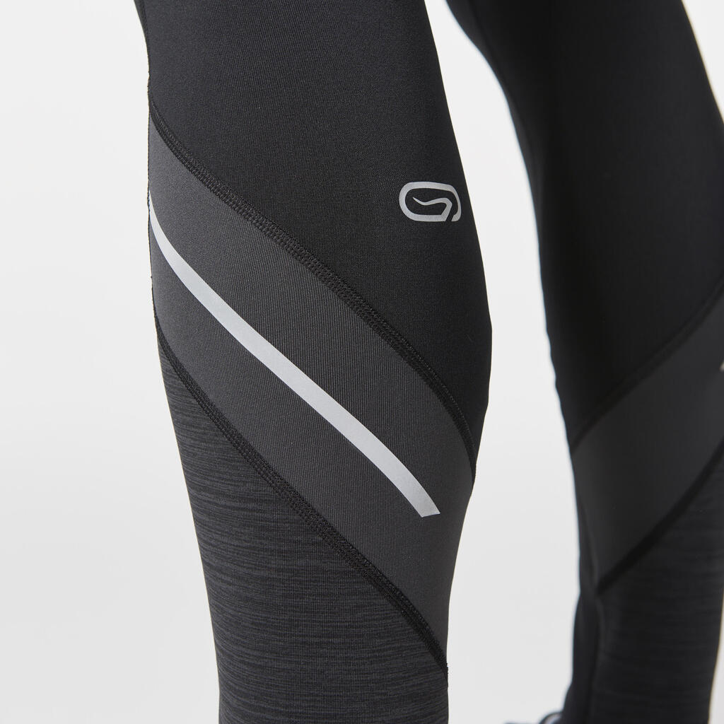 Laufhose lang Tights Run Warm+ Herren schwarz