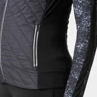 Women's sleeveless running jacket Warm - black