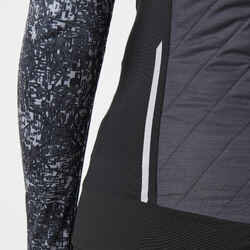 Women's sleeveless running jacket Warm - black