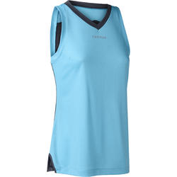 TANK Basketball femme B500 turquoise gris