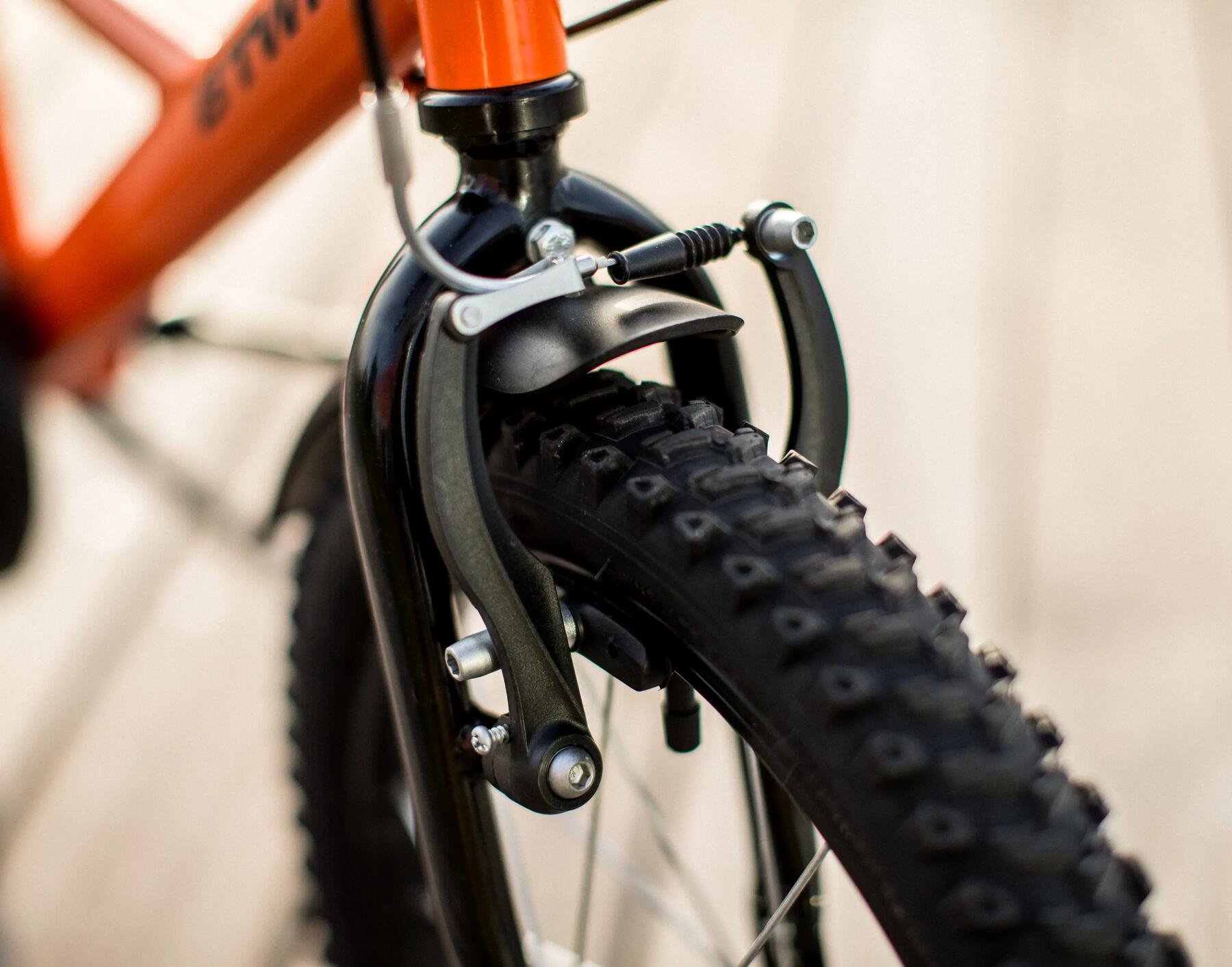 Close up of a kids bike