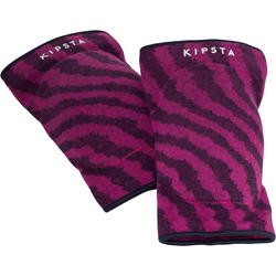 Genouillères de volley-ball V500 roses et bleues noir