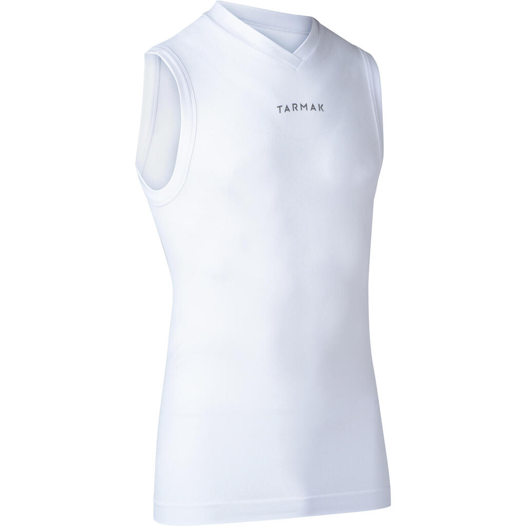 Funktionsshirt ärmellos Keepdry 500 atmungsaktiv Herren grau meliert