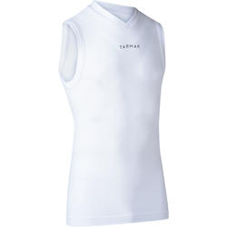 Sous-maillot respirant Basketball sans manches homme UT500 blanc