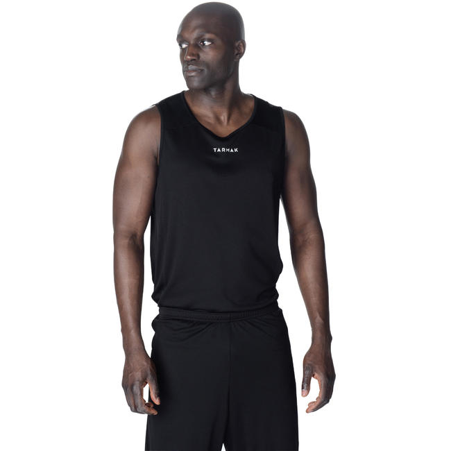 Men's Sleeveless Basketball Jersey T100 Black