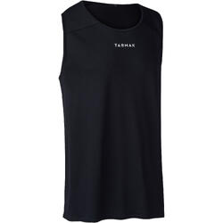 T100 Beginner Adult Basketball Tank Top Black Decathlon