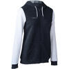 Basketbal hoodie met rits J100 voor dames grijs wit