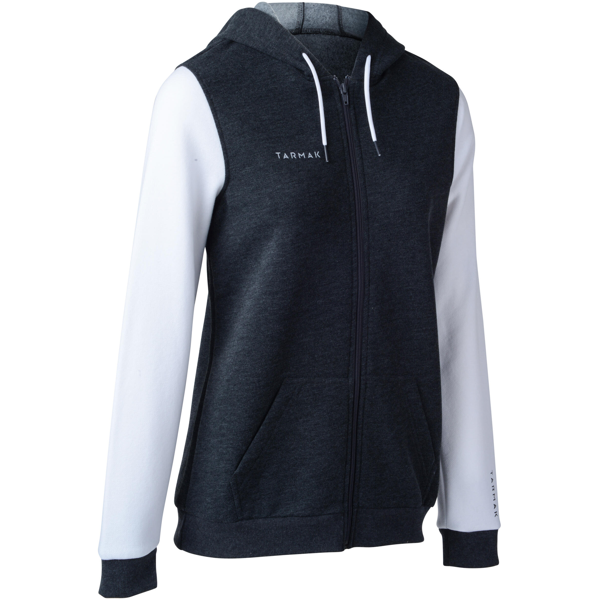 Tarmak Basketbalhoodie J100 Grijswit Met Rits Dames tarmak kopen in de aanbieding