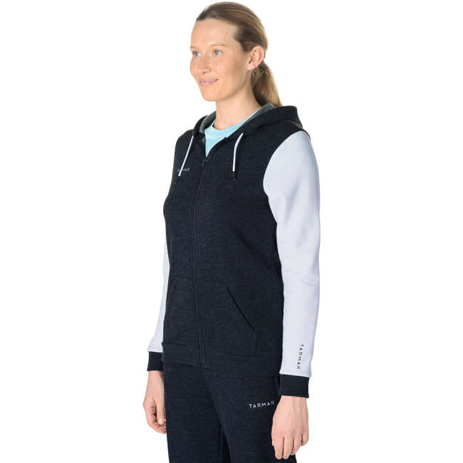 TARMAK J100 Women's Basketball Tracksuit Jacket Grey/White...