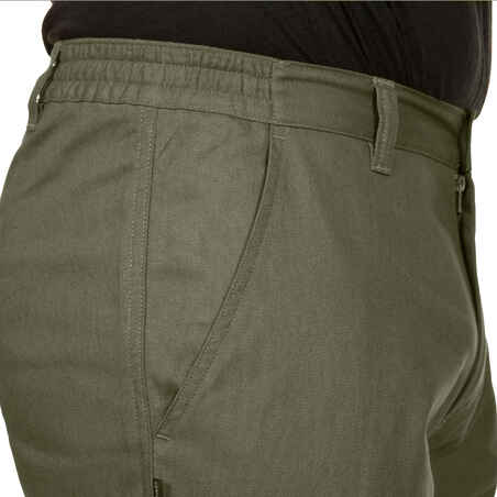 Pantalón De Caza Hombre Solognac Steppe 100 Verde Multibolsillos