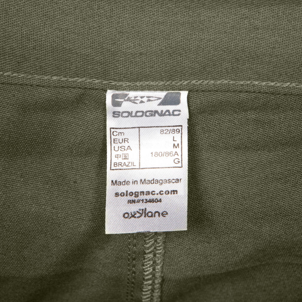 Zelene lovačke pantalone STEPPE 100