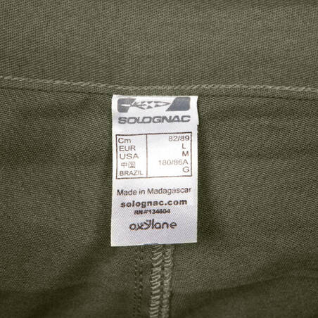 STEPPE 100 hunting trousers - green - Solognac