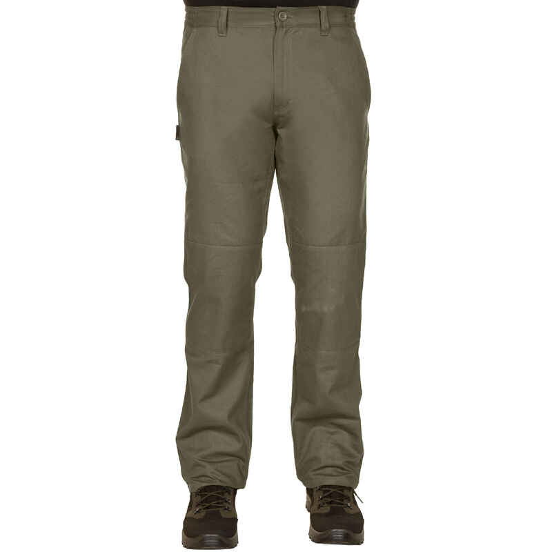 Pantalón De Caza Hombre Solognac Steppe 100 Verde Multibolsillos