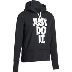 Veste à capuche gym pilates femme noire