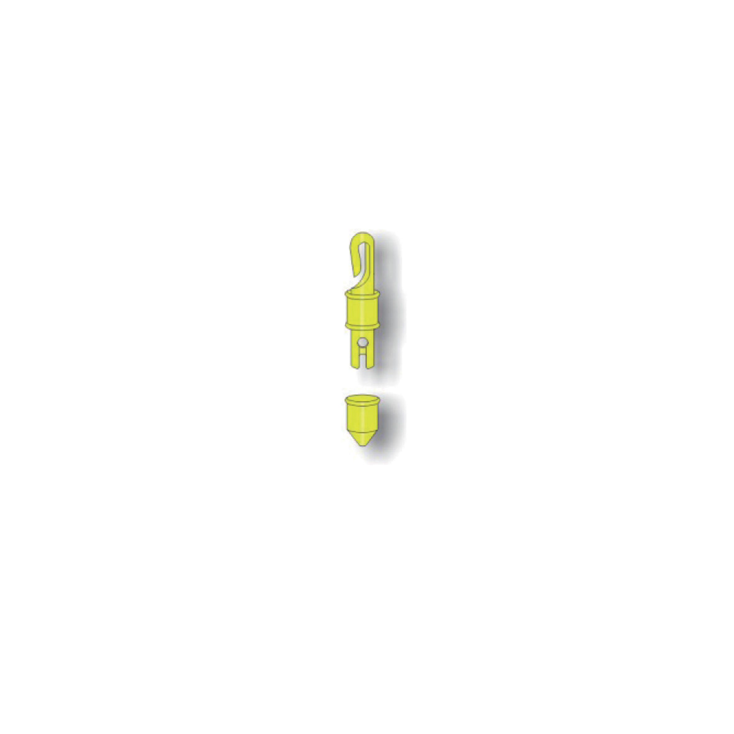ACCESORIOS PESCA MONTAJE ELÁSTICO PROTECTOR PUNTAL HUECO STONF AMARILLO 2/2
