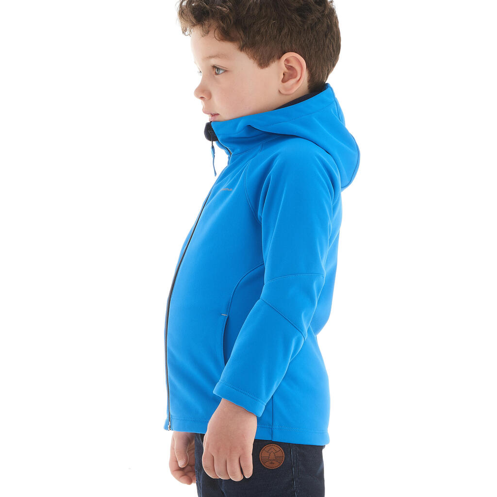 Softshelljacke Wandern MH550 Kleinkinder Jungen Gr. 92–116 orange 