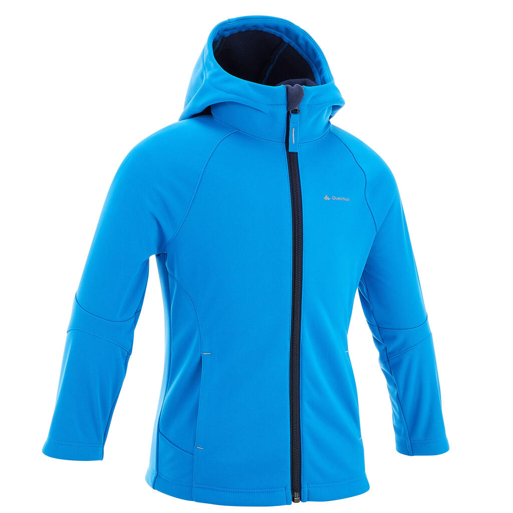 Softshelljacke Wandern MH550 Kleinkinder Jungen Gr. 92–116 orange 