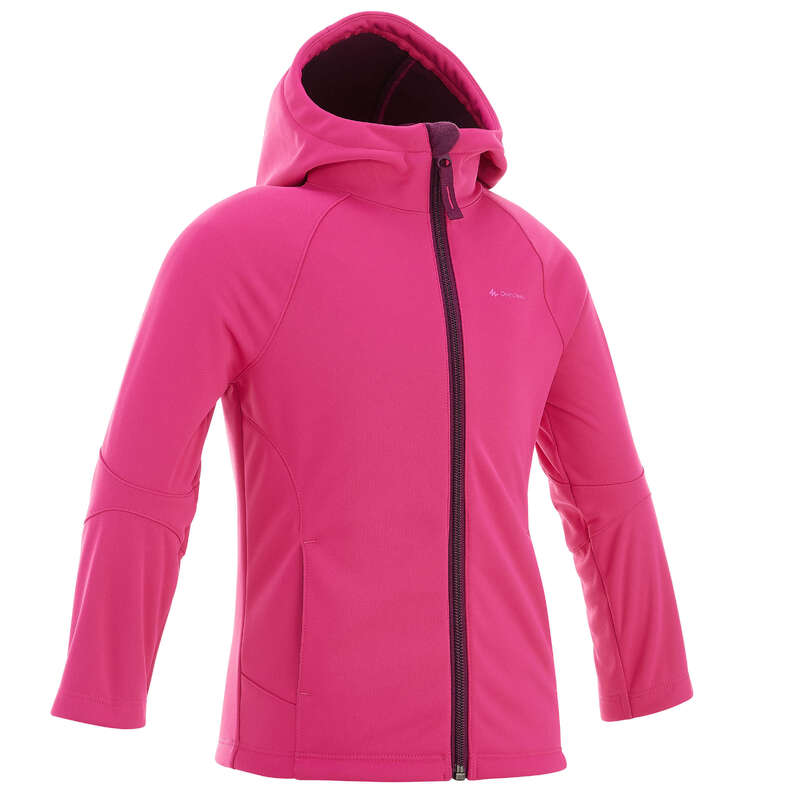 FLEECE PADDED & SOFTHELL JKT BOY 2-6 Y Hiking - SOFT KID MH JACKET PINK QUECHUA - Hiking Jackets