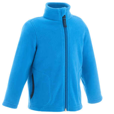 Kids' MH150 blue hiking fleece jacket