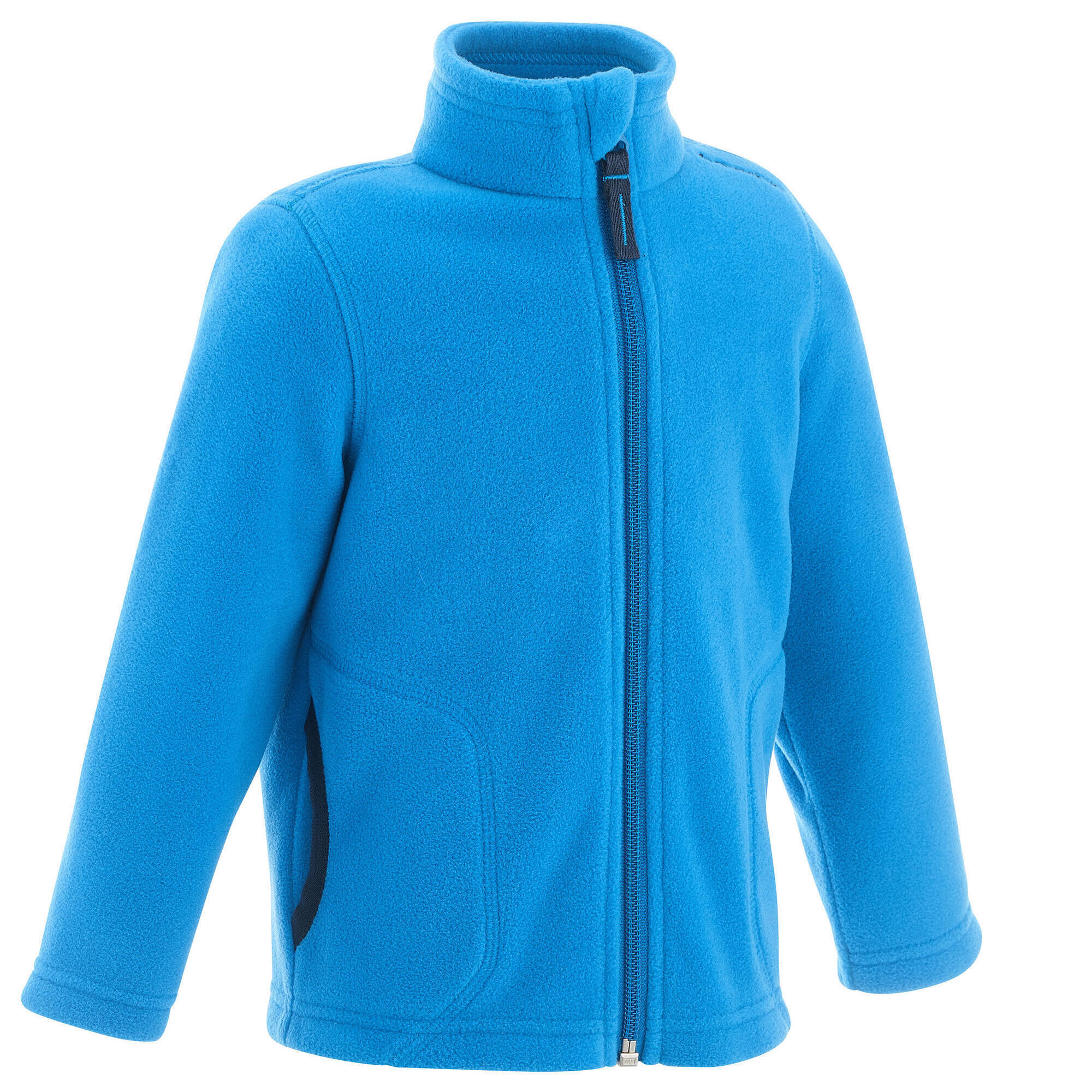 QUECHUA Kids' MH150 blue hiking fleece jacket