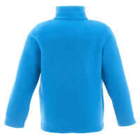 Kids' MH150 blue hiking fleece jacket