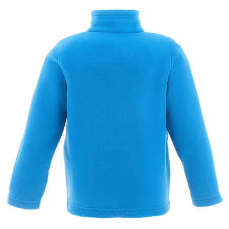 Kids' MH150 blue hiking fleece jacket