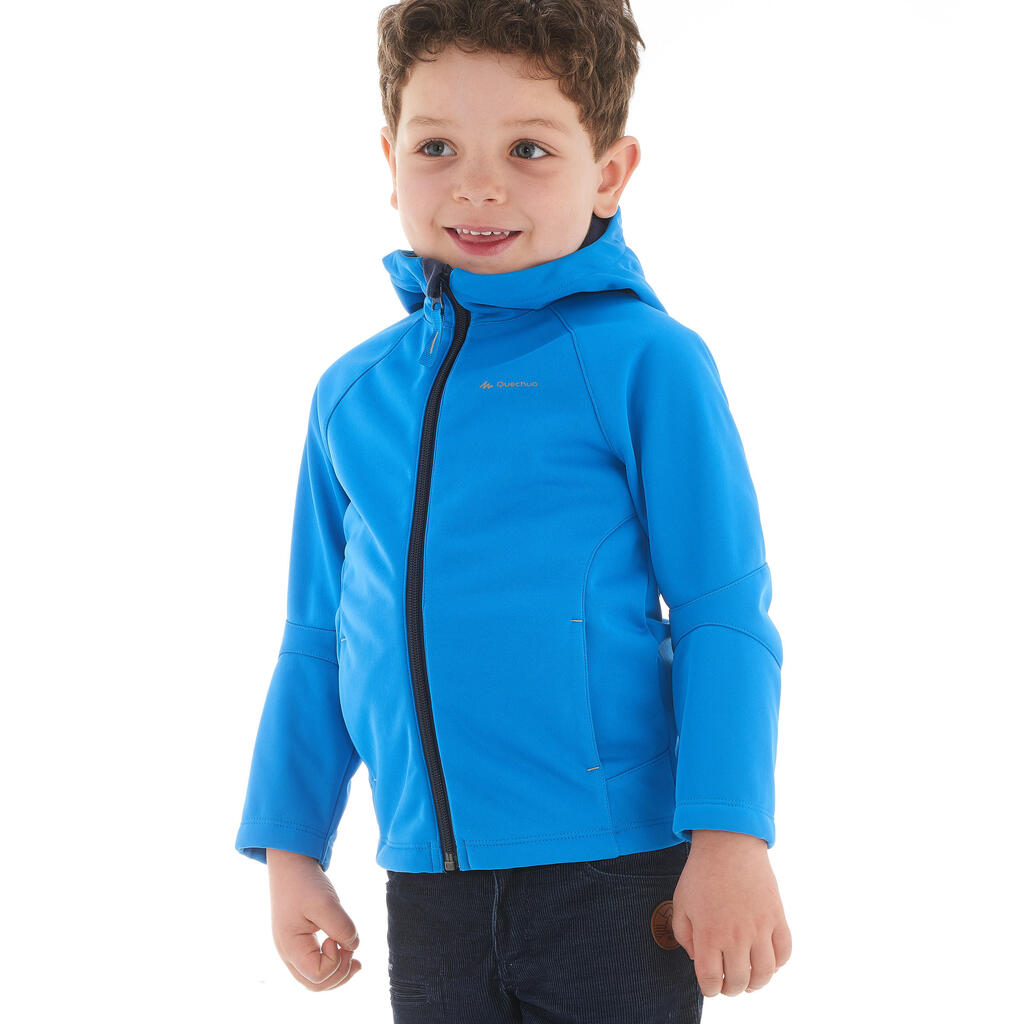 Softshelljacke Wandern MH550 Kleinkinder Jungen Gr. 92–116 orange 