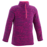 Vijoličast pohodniški pulover iz flisa MH120 za otroke