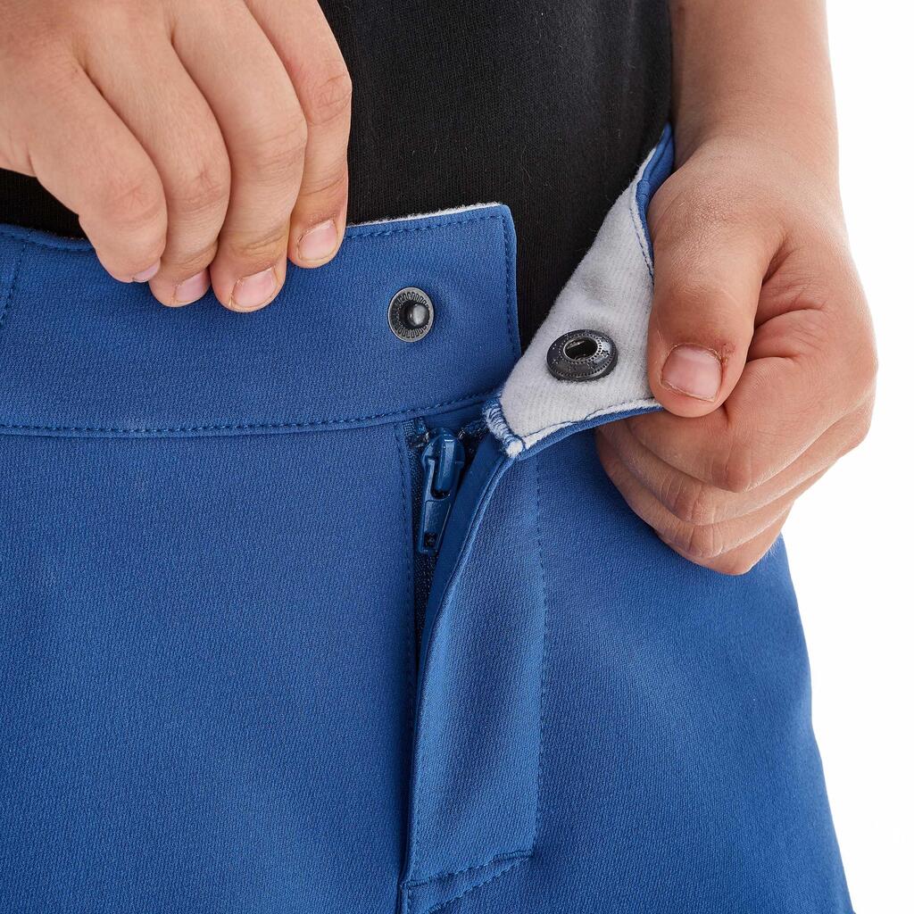 Softshellhose Wandern MH550 Kinder 123-172cm grau