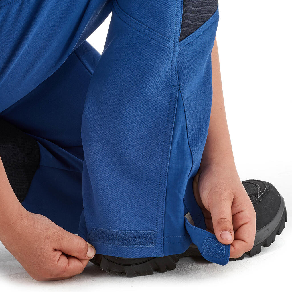 Softshellhose Wandern MH550 Kinder 123-172cm grau