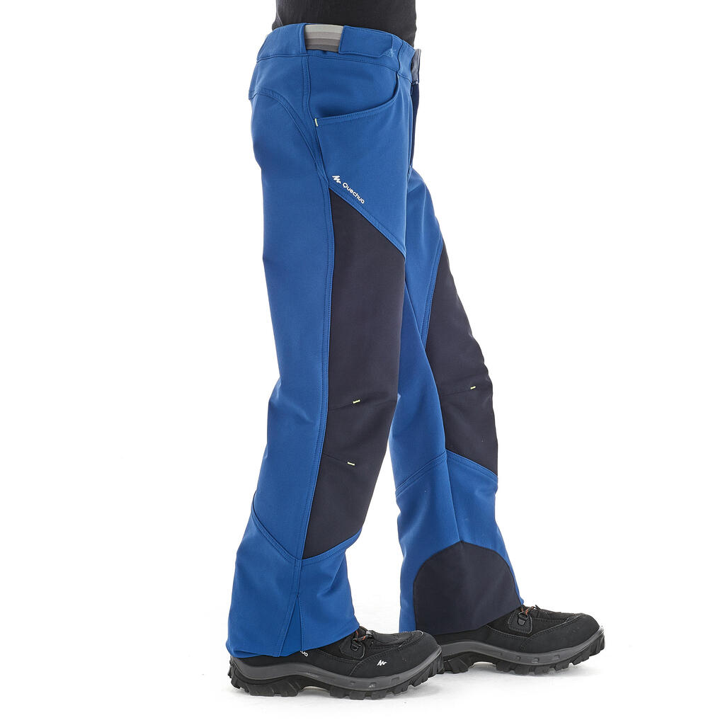 Softshellhose Wandern MH550 Kinder 123-172cm grau