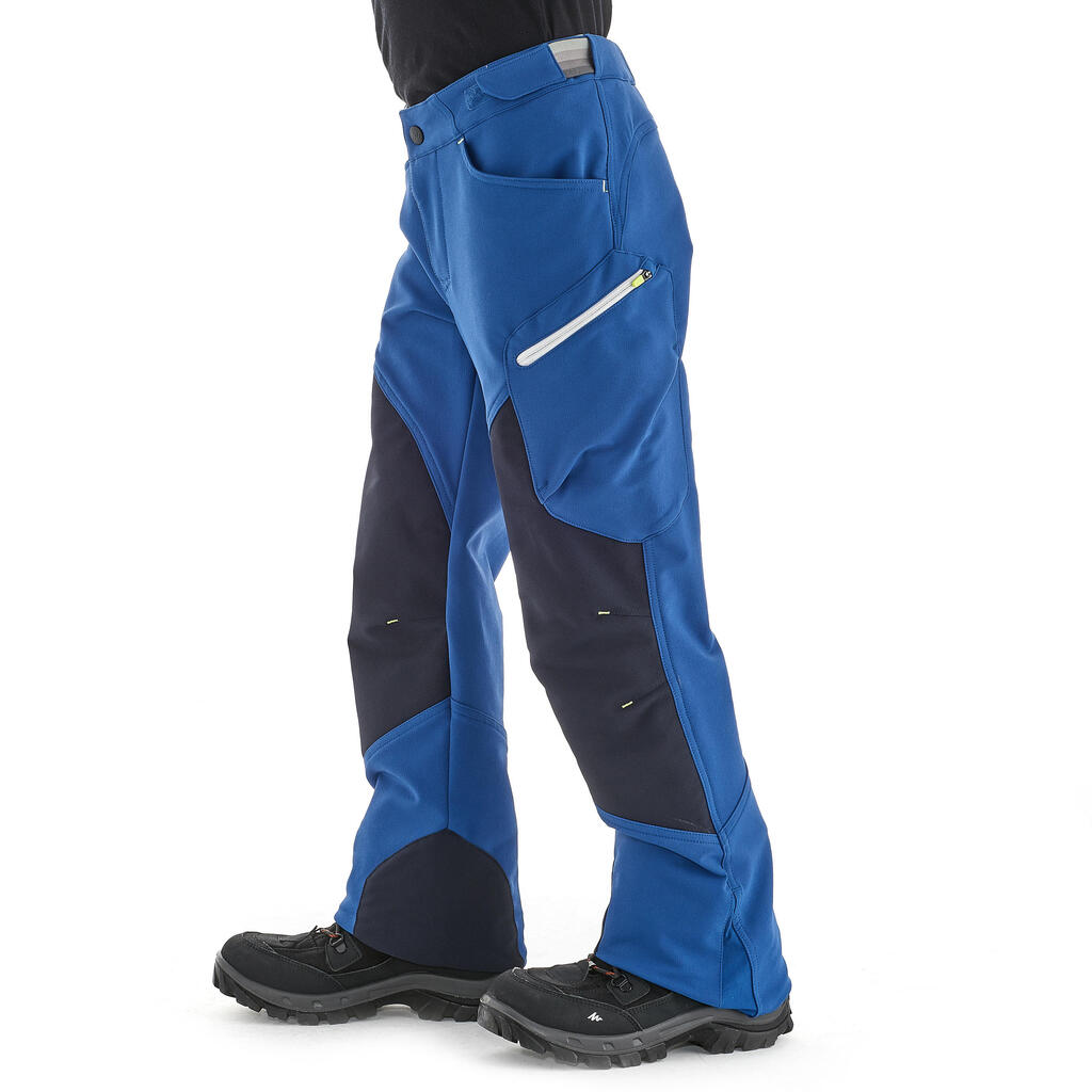 Softshellhose Wandern MH550 Kinder 123-172cm grau