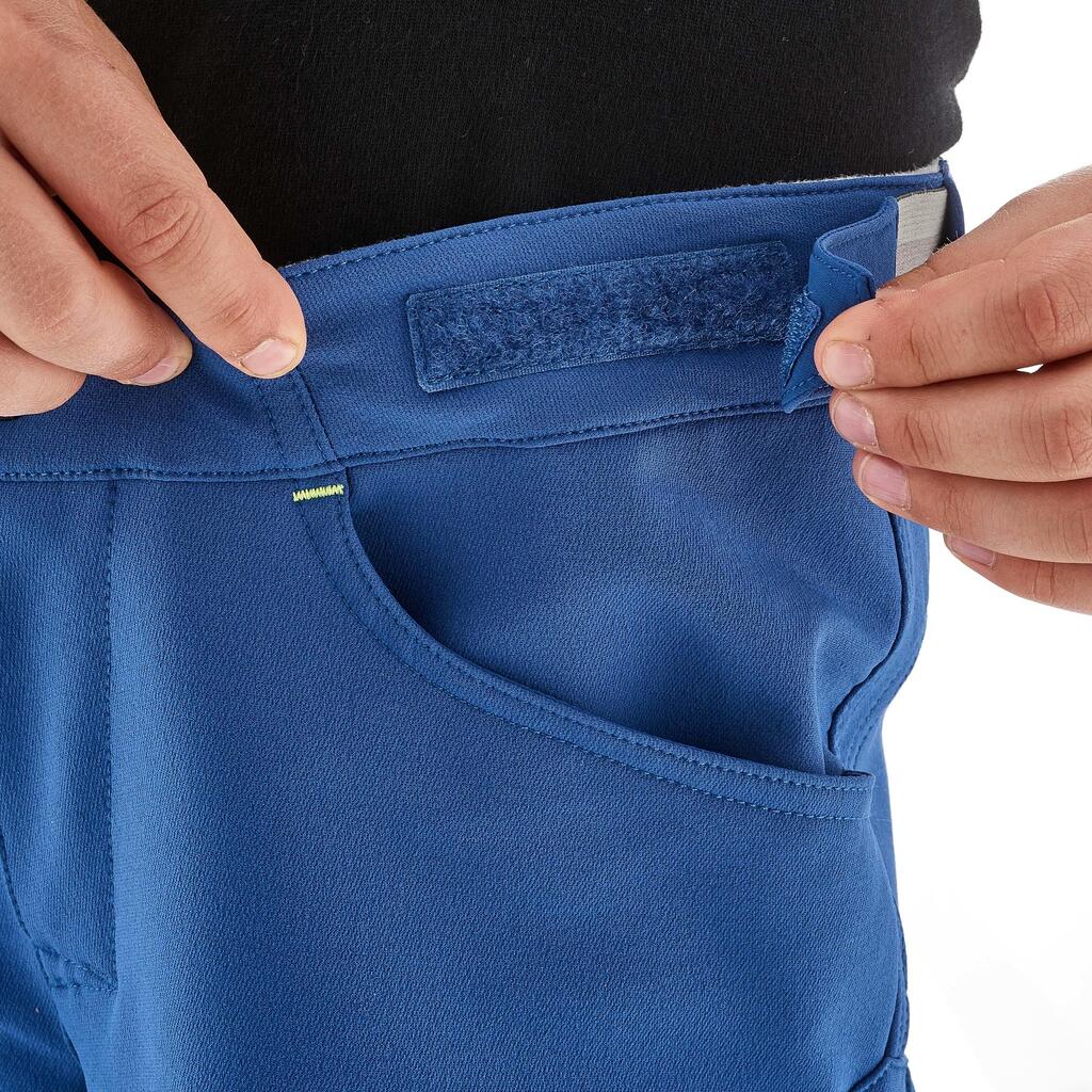Softshellhose Wandern MH550 Kinder 123-172cm grau