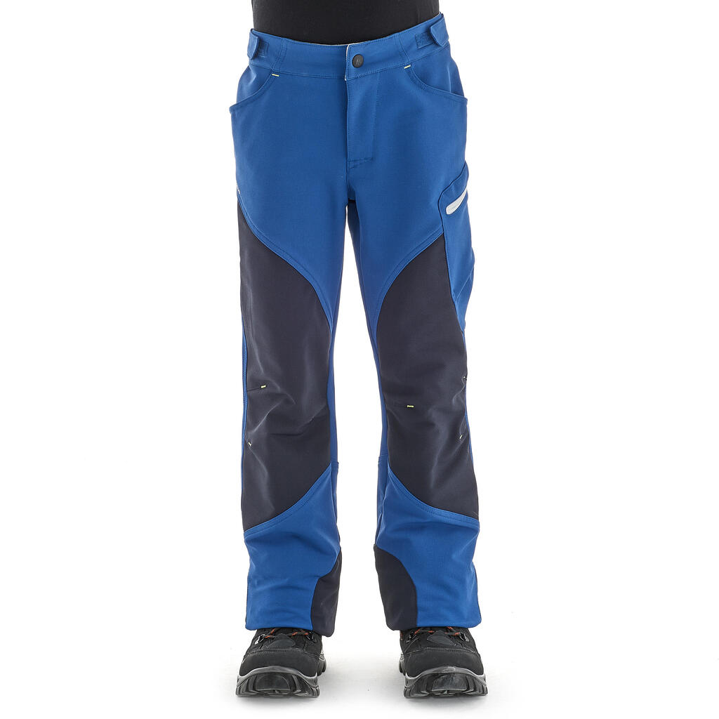 Softshellhose Wandern MH550 Kinder 123-172cm grau