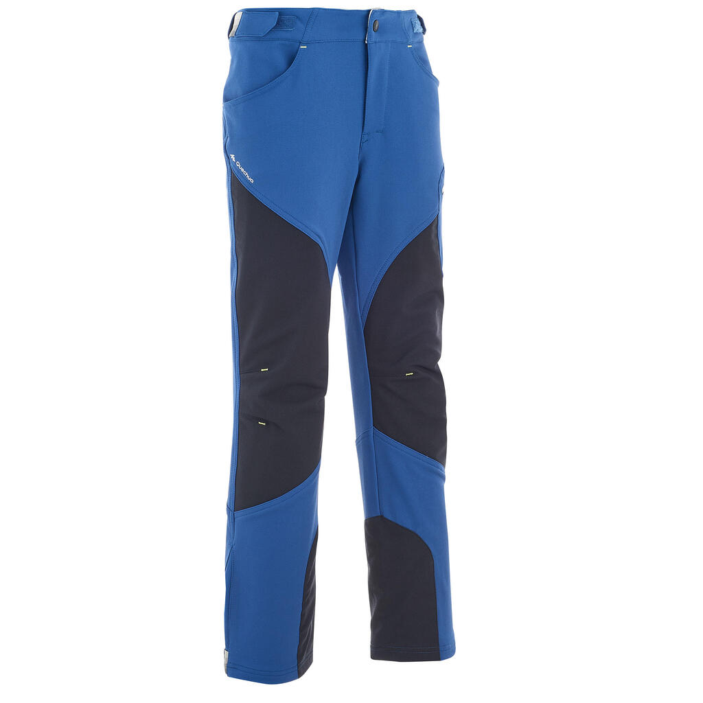 Softshellhose Wandern MH550 Kinder 123-172cm grau