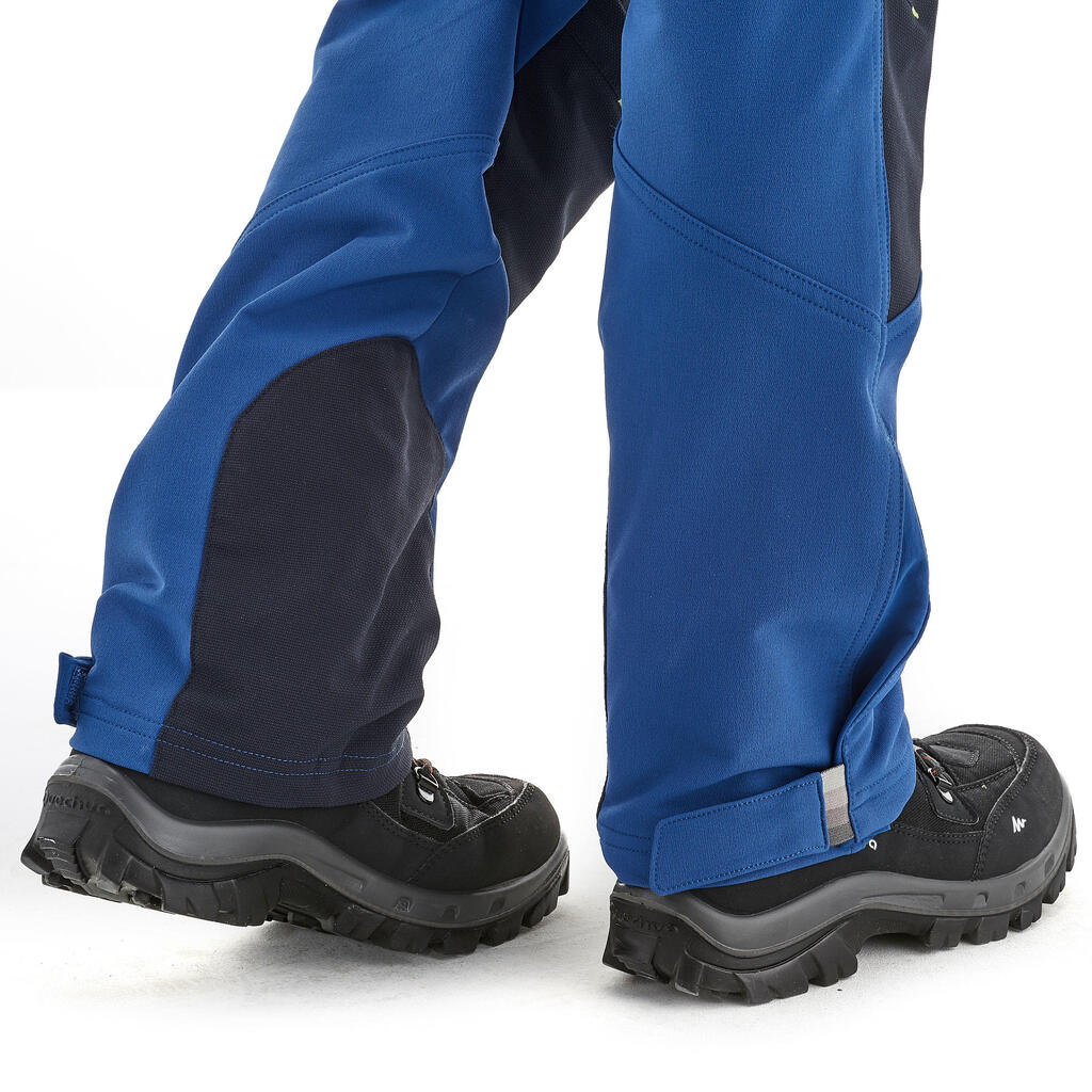 Softshellhose Wandern MH550 Kinder 123-172cm grau