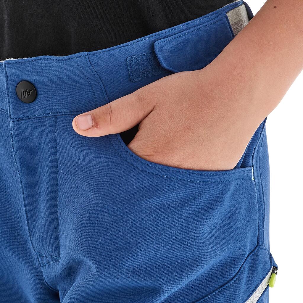 Softshellhose Wandern MH550 Kinder 123-172cm grau