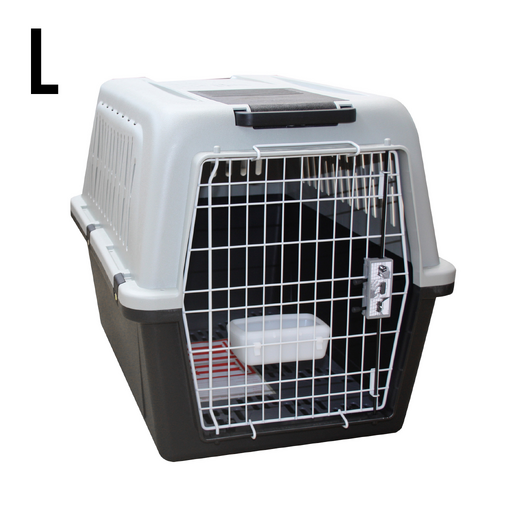 Caisse de transport rigide pour 1 chien taille L 81x55,5x58cm - Norme IATA