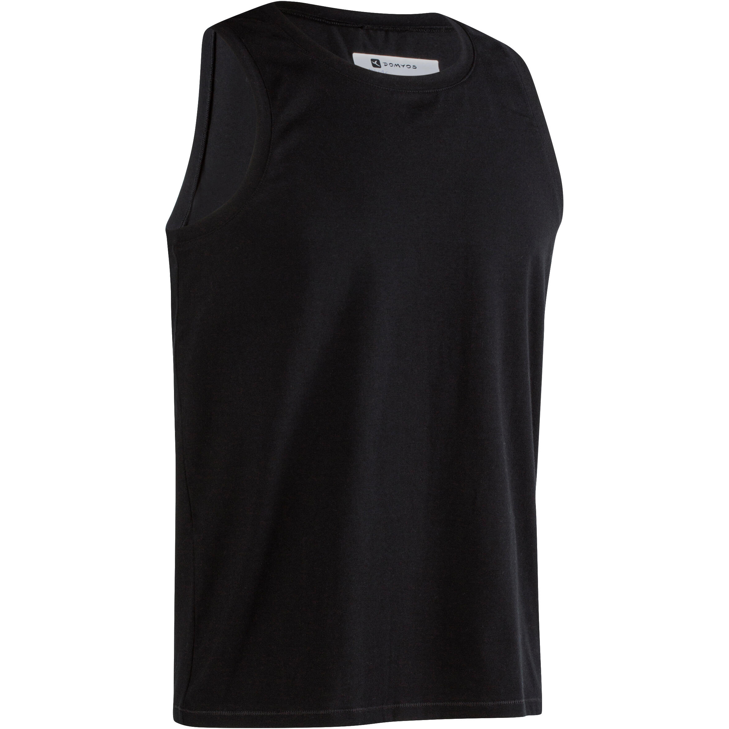 Domyos Mouwloos Herenshirt 500 Voor Gym En Stretching Regular Fit Gemeleerd domyos kopen in de aanbieding