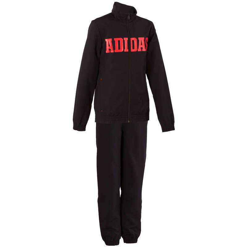 ADIDAS Boys' Fitness Tracksuit Black Decathlon