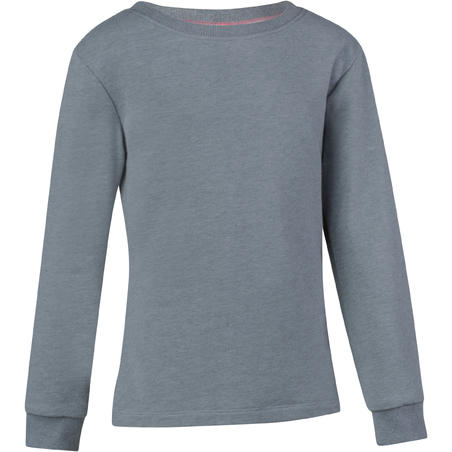 100 Girls' Gym Sweatshirt - Grey