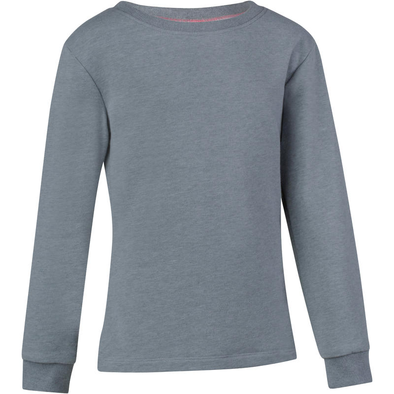 100 Girls' Gym Sweatshirt - Grey