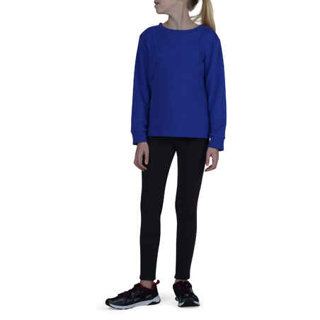 100 Girls' Gym Sweatshirt - Blue