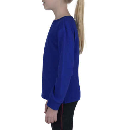 100 Girls' Gym Sweatshirt - Blue