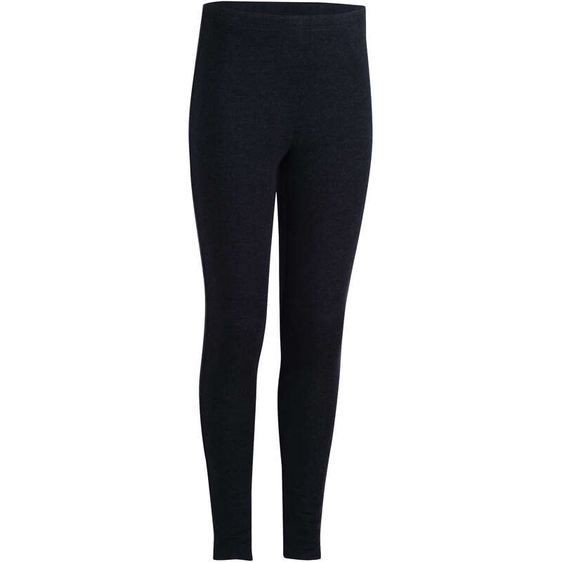 GIRL EDUCATIONAL GYM COLD WEATHER APP - 100 Warm Gym Leggings - Grey DOMYOS