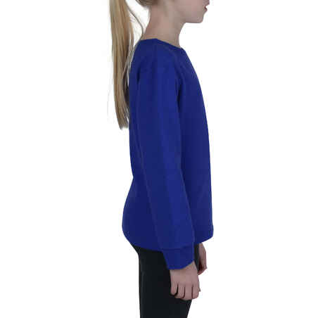100 Girls' Gym Sweatshirt - Blue