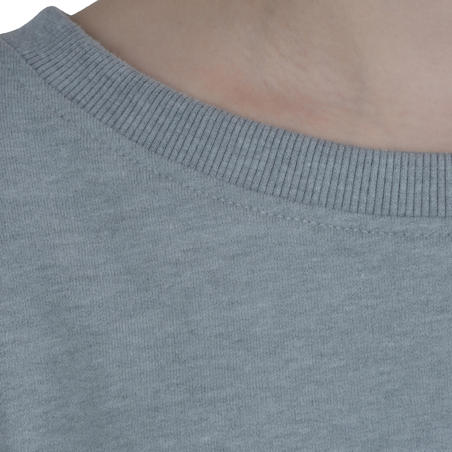 100 Girls' Gym Sweatshirt - Grey