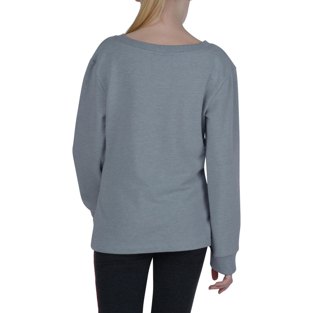 100 Girls' Gym Sweatshirt - Grey