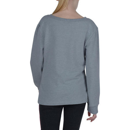 100 Girls' Gym Sweatshirt - Grey